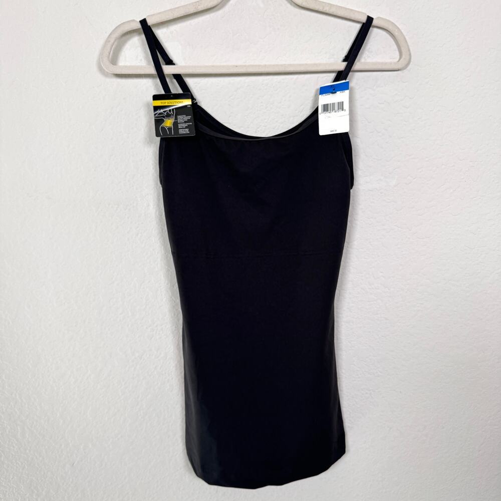 Maidenform Womens Tummy Control Shapewear Cami Top Size XL Stretch Minimal Black